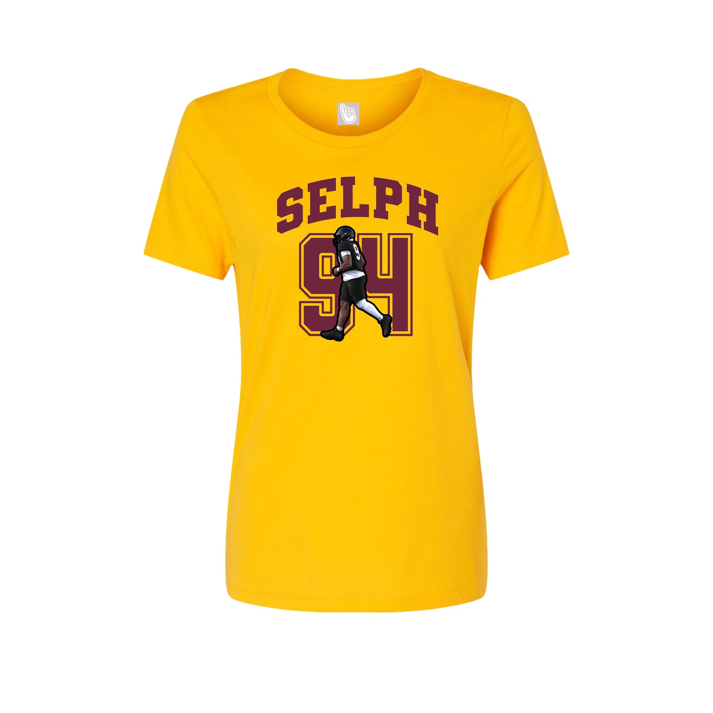 Fitted Women's Tee — Number in Gold