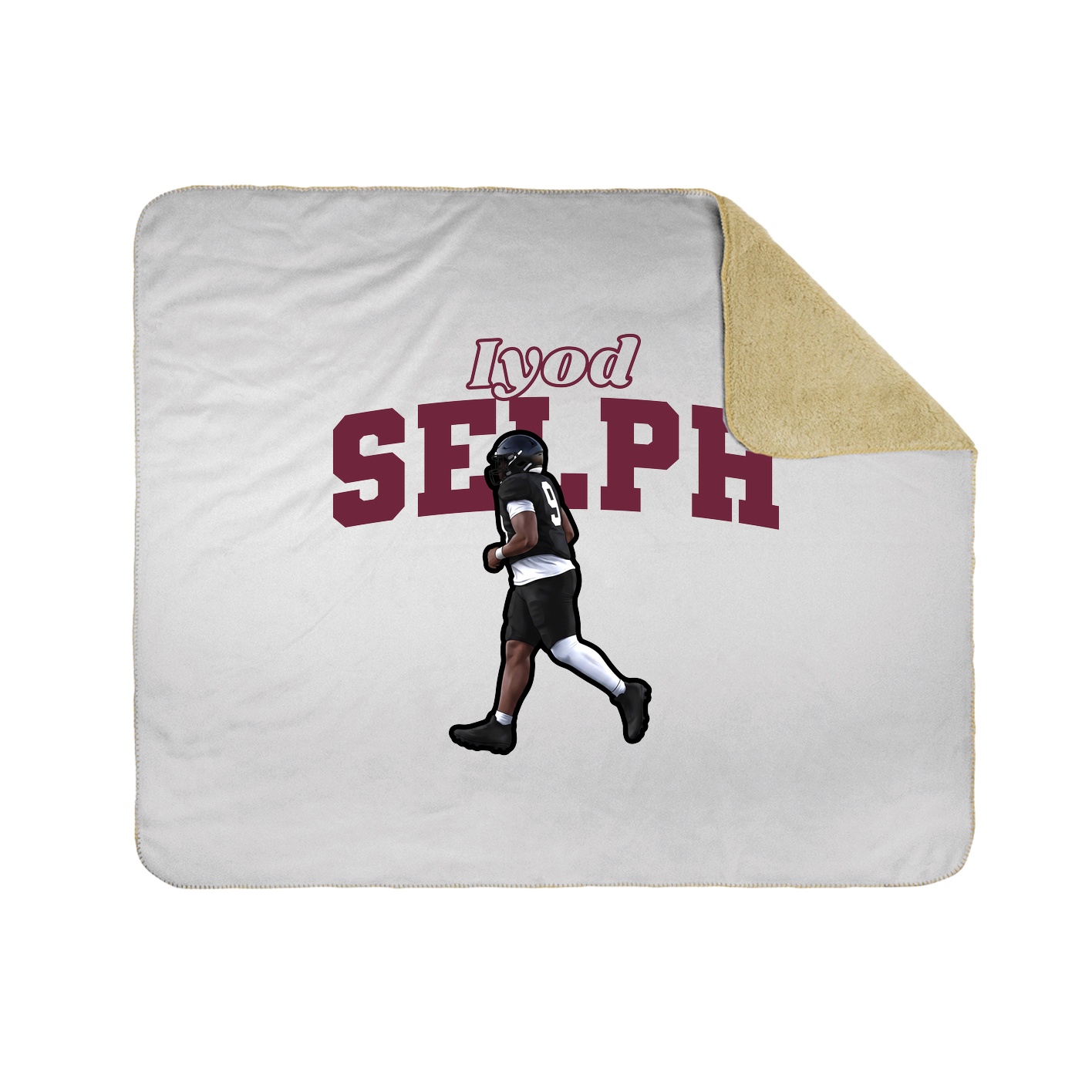Throw Blanket — Name Arch in White