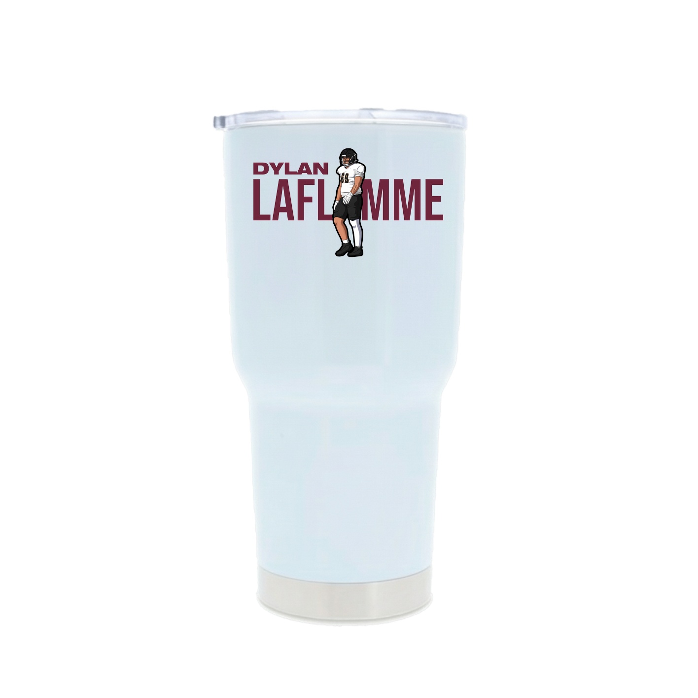 30oz Stainless Steel Tumbler — Player Name in White