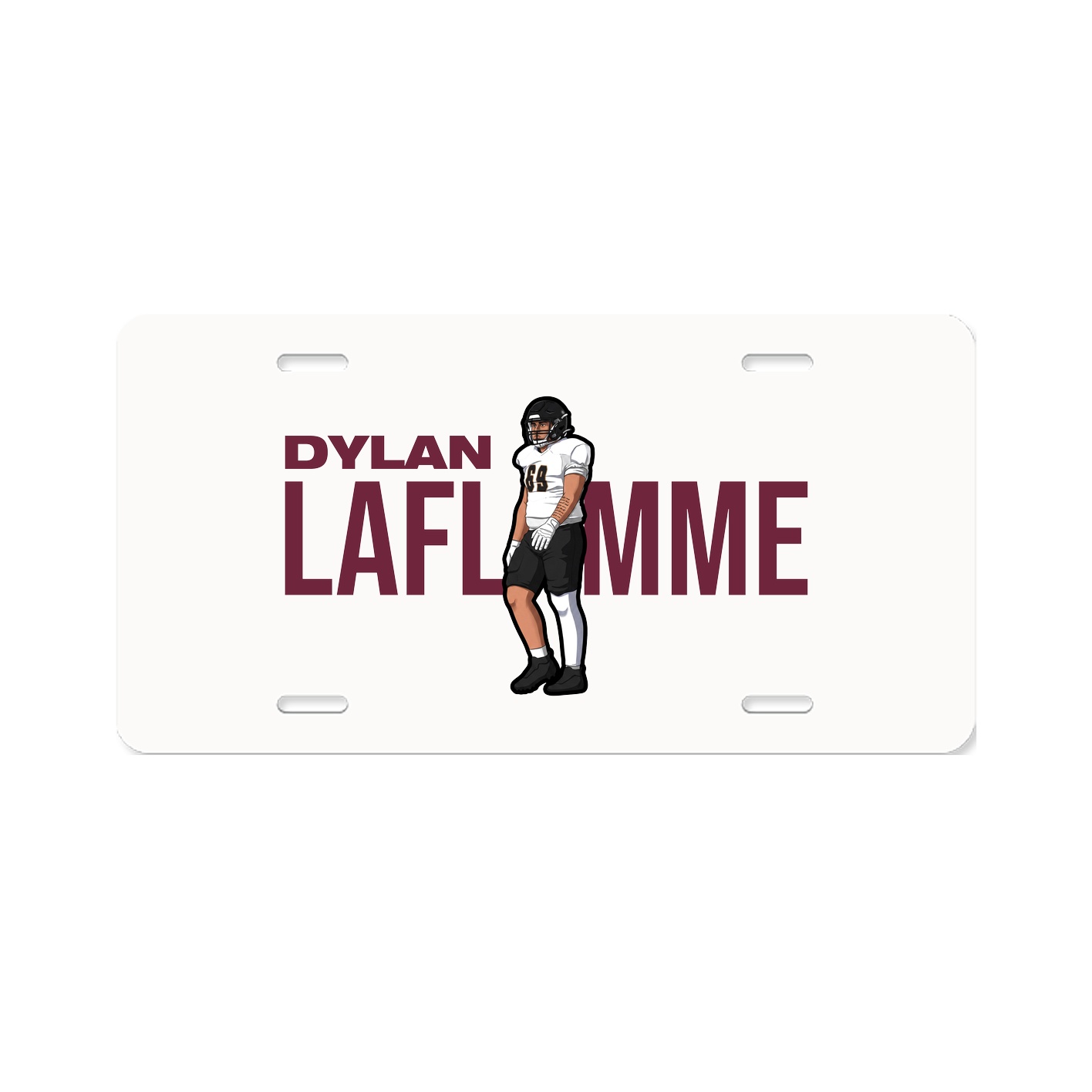 License Plate — Player Name in Classic