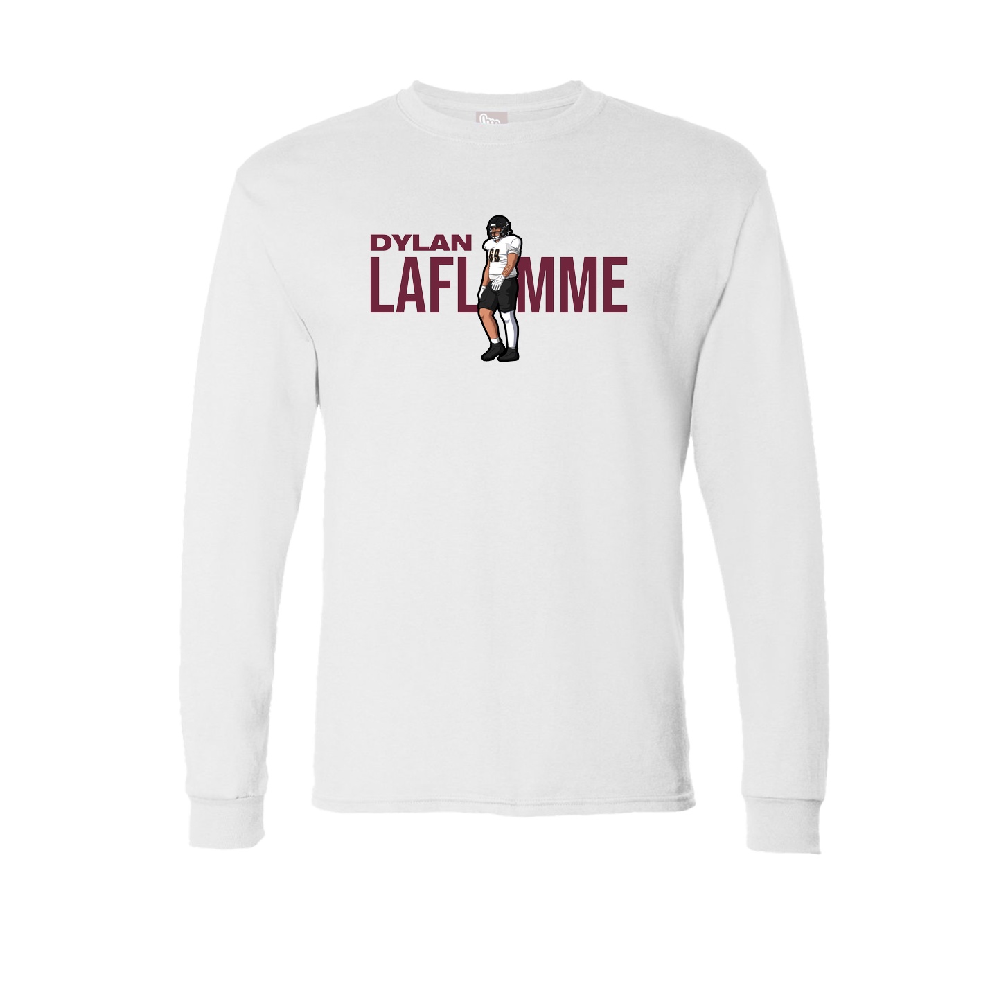 Long Sleeve Tee — Player Name in White