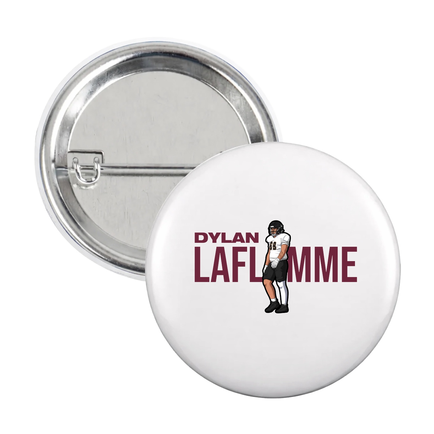 Game Day Button — Player Name in White