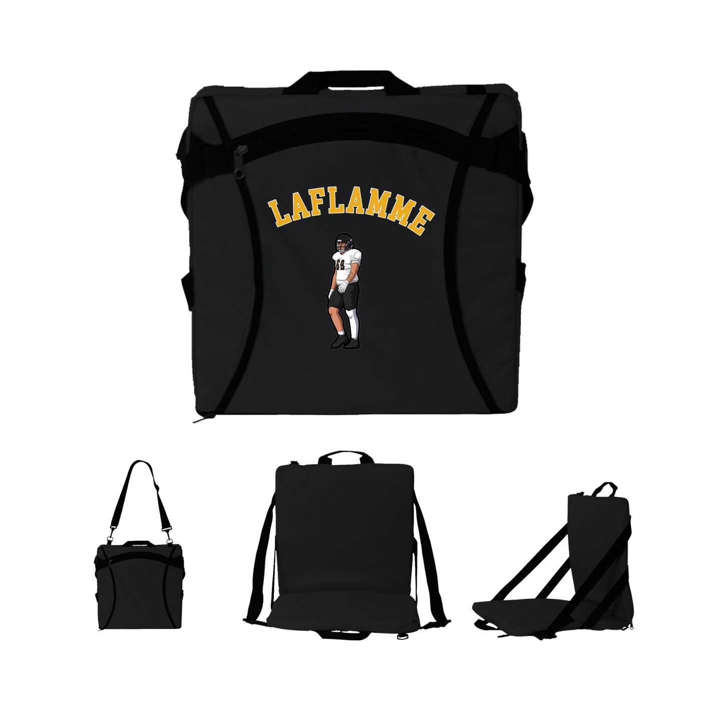 Folding Stadium Seat — Shirsey Arch in Black