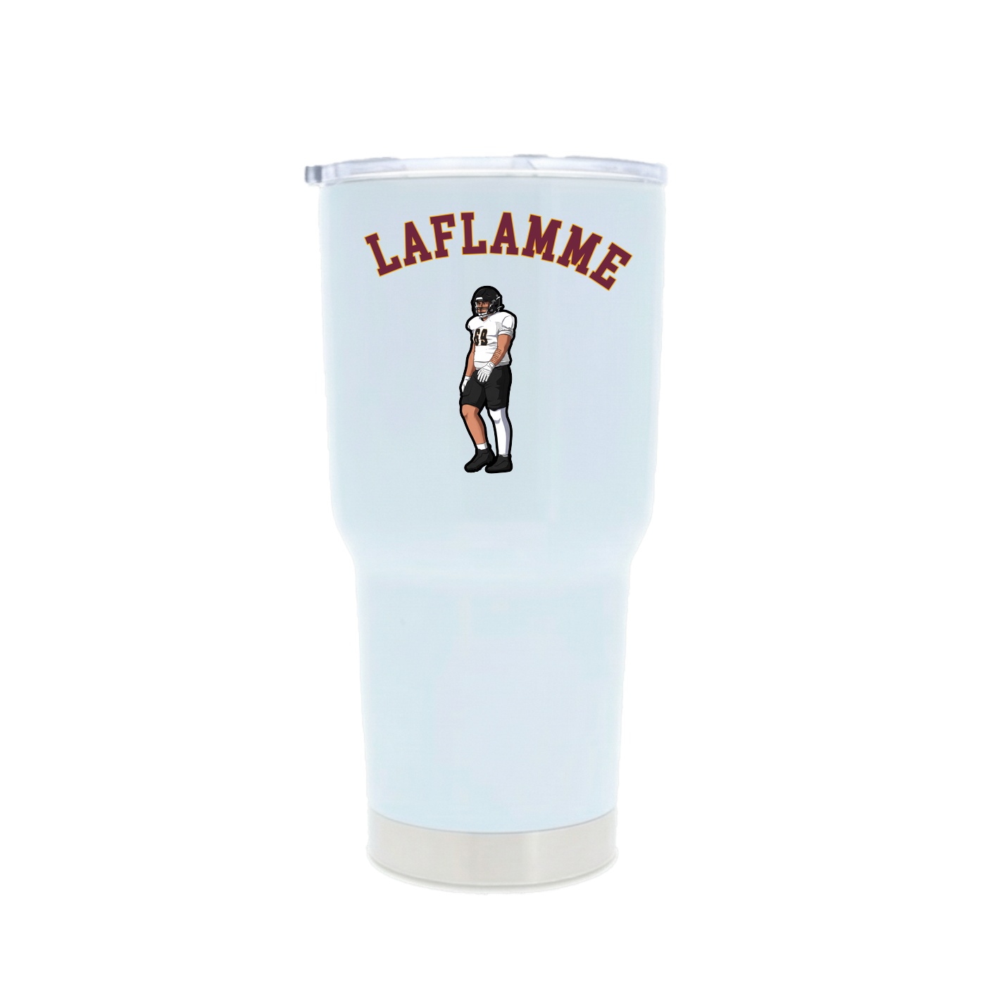 30oz Stainless Steel Tumbler — Shirsey Arch in White
