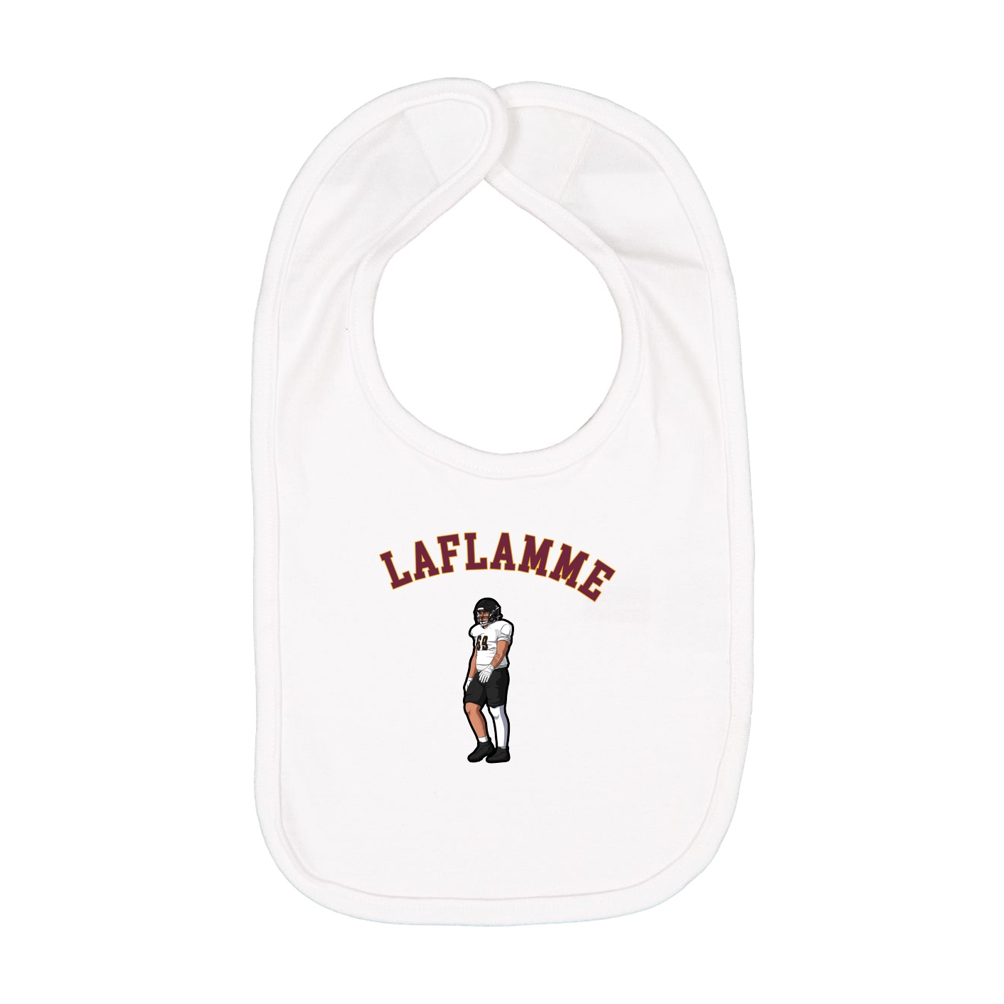 Infant Bib — Shirsey Arch in White