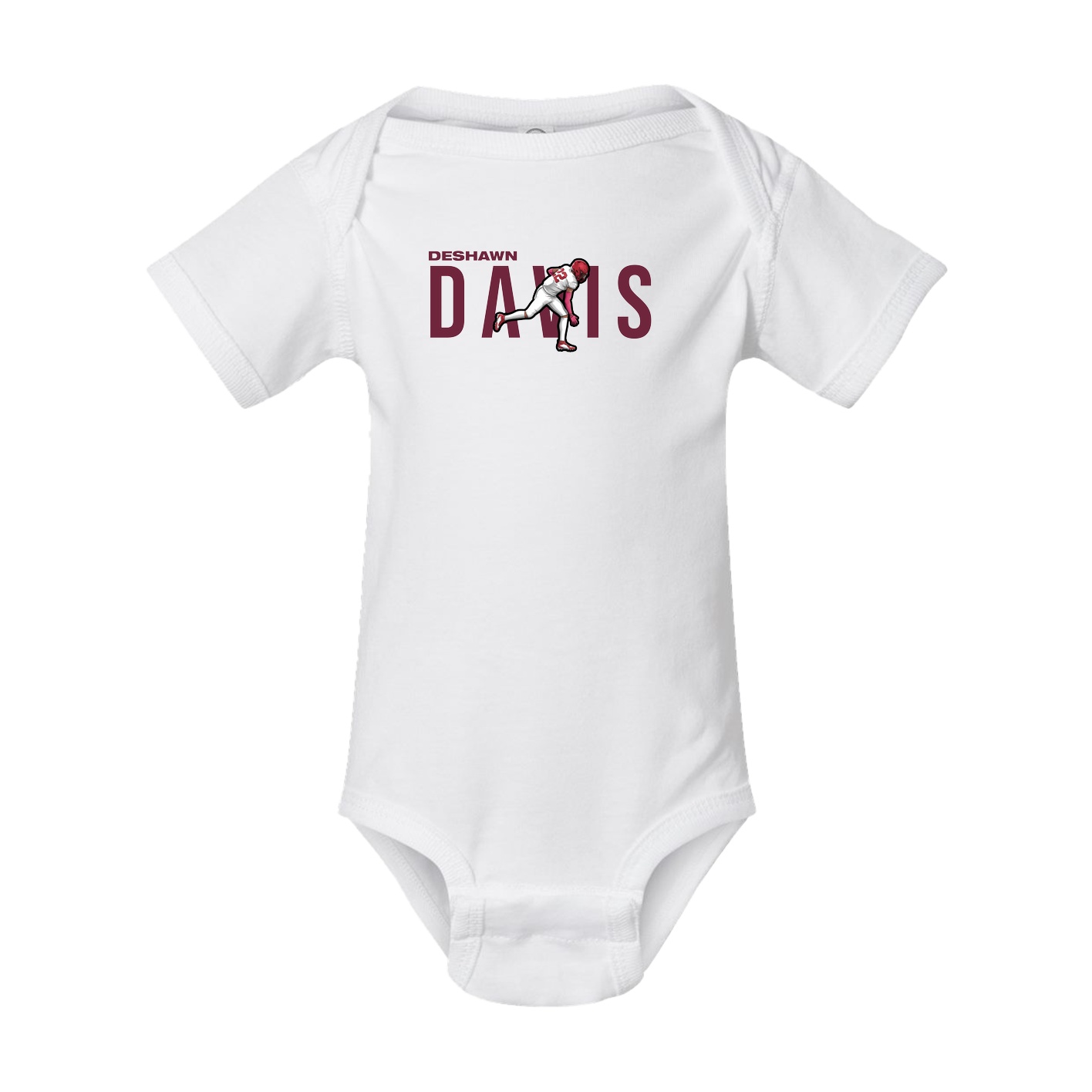 Baby Onesie — Player Name in White