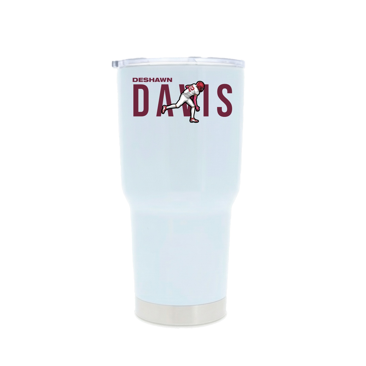 30oz Stainless Steel Tumbler — Player Name in White