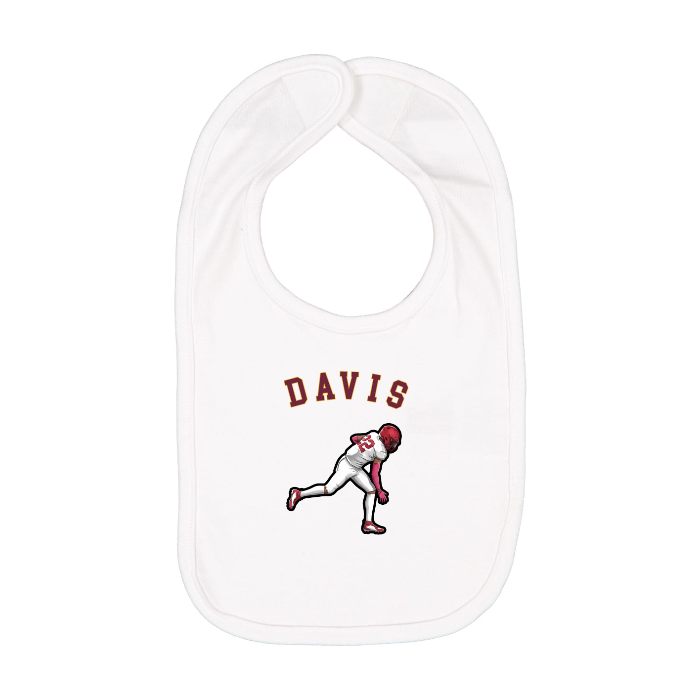 Infant Bib — Shirsey Arch in White