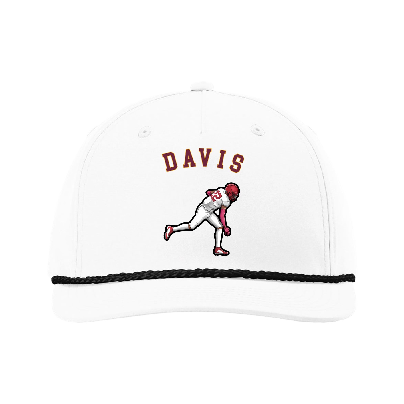 Five-Panel Classic Rope Cap — Shirsey Arch in White