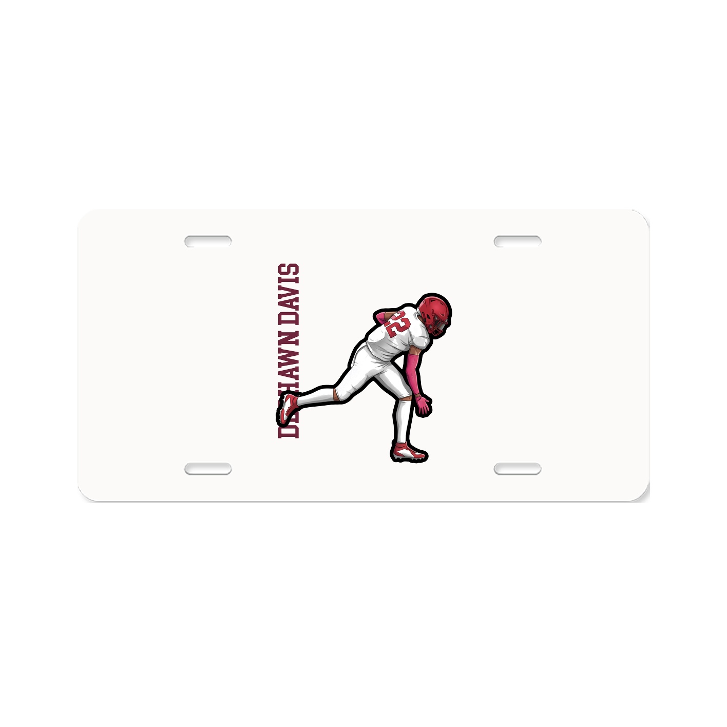 License Plate — Name Vertical in Classic