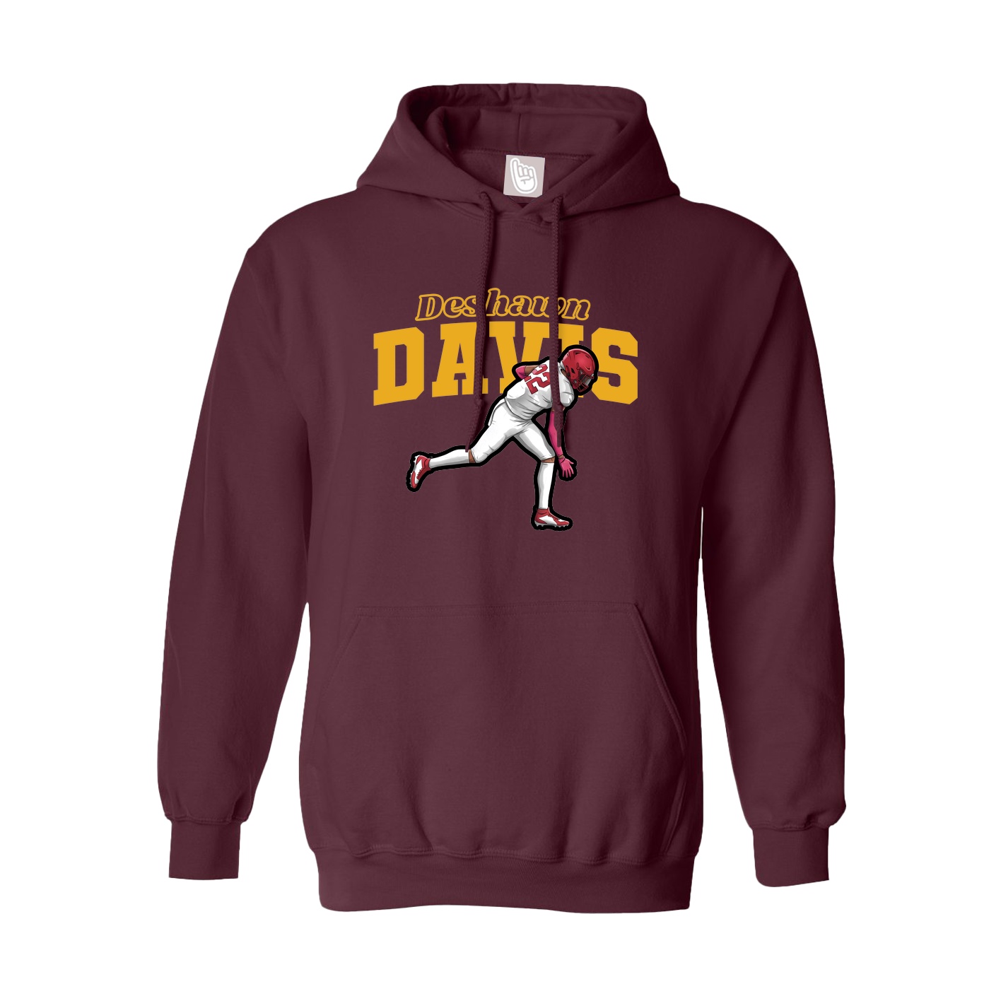Hoodie — Name Arch in Maroon