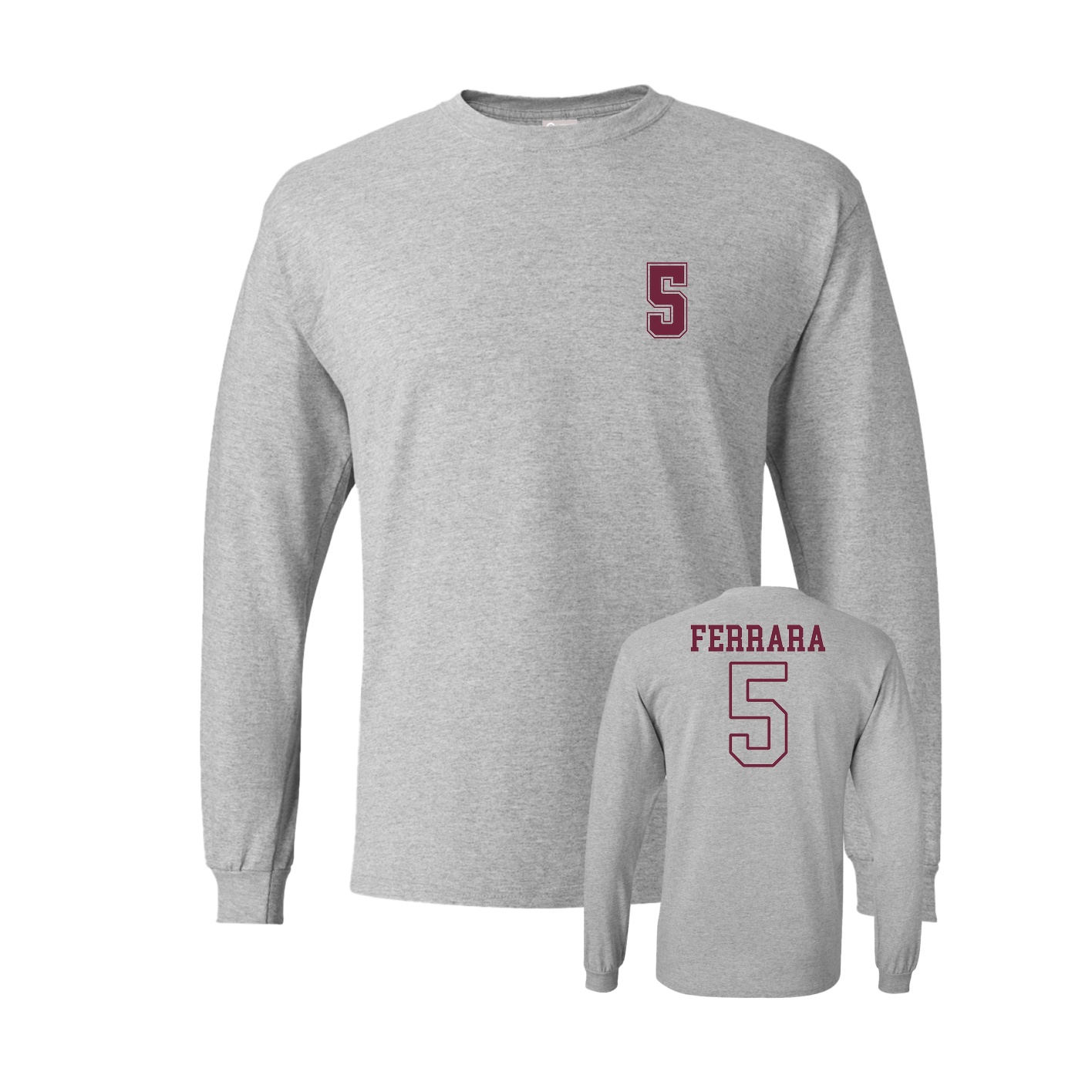 Long Sleeve Tee — Chest Back in Grey