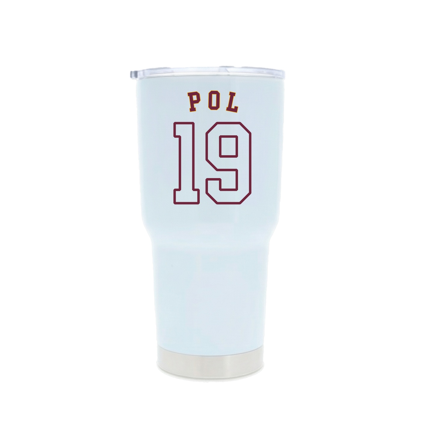 30oz Stainless Steel Tumbler — Shirsey Arch in White