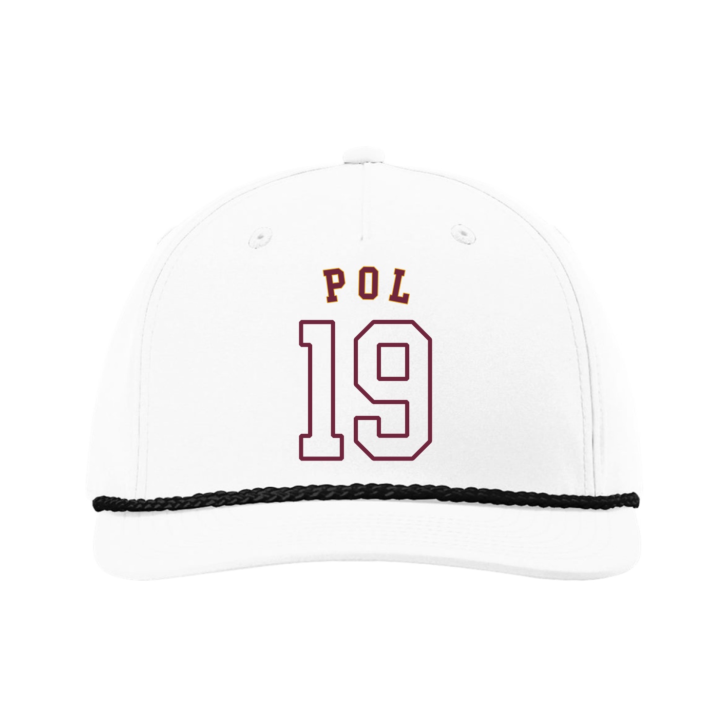 Five-Panel Classic Rope Cap — Shirsey Arch in White
