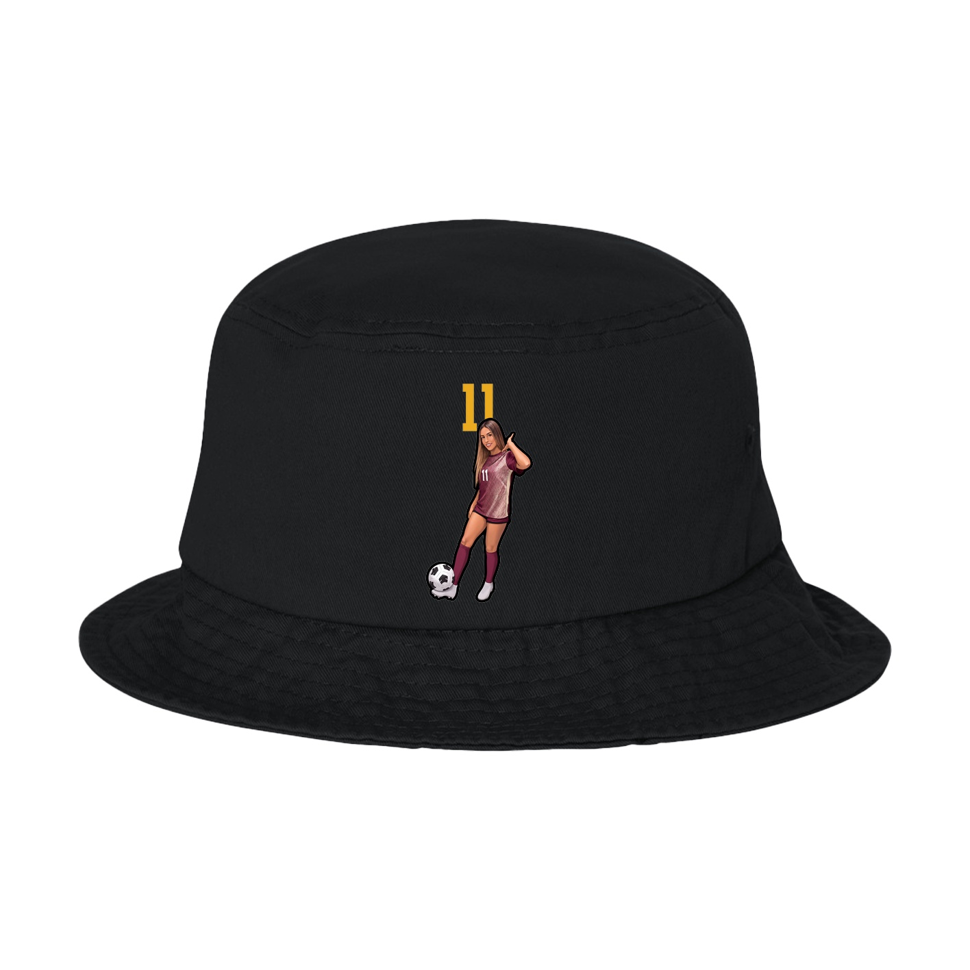 Bucket Cap — Number Top in Black