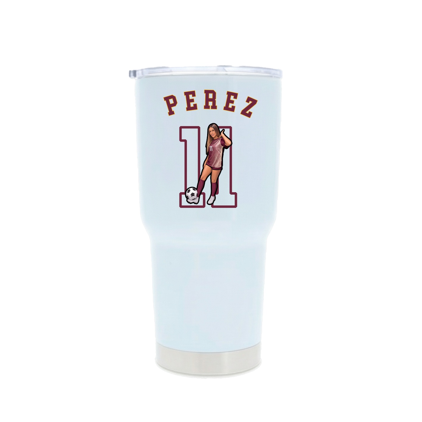 30oz Stainless Steel Tumbler — Shirsey Arch in White