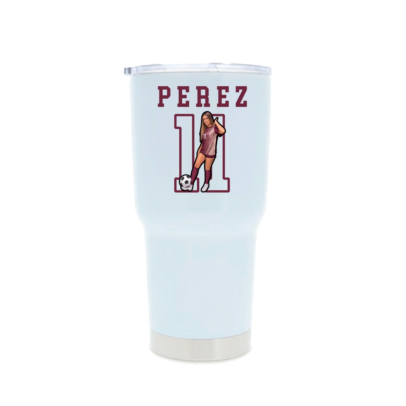 30oz Stainless Steel Tumbler — Shirsey in White
