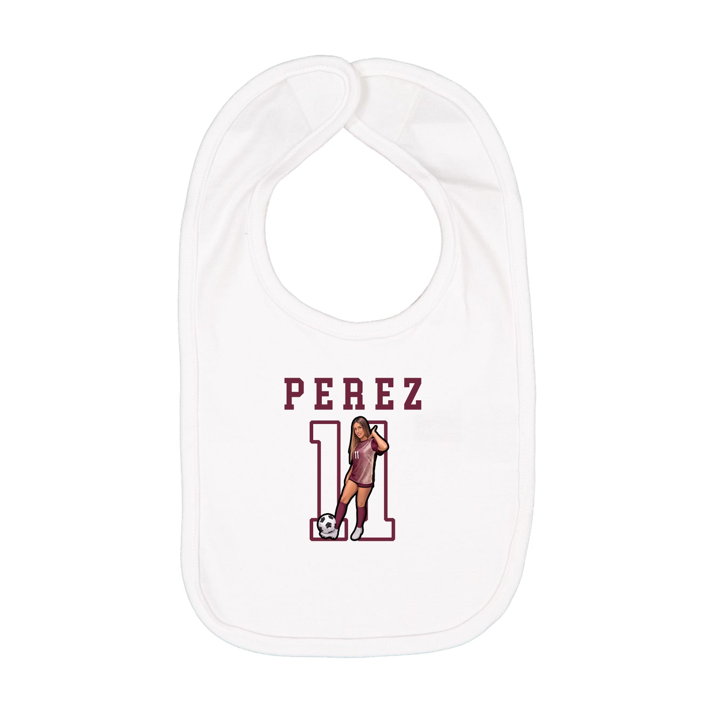 Infant Bib — Shirsey in White