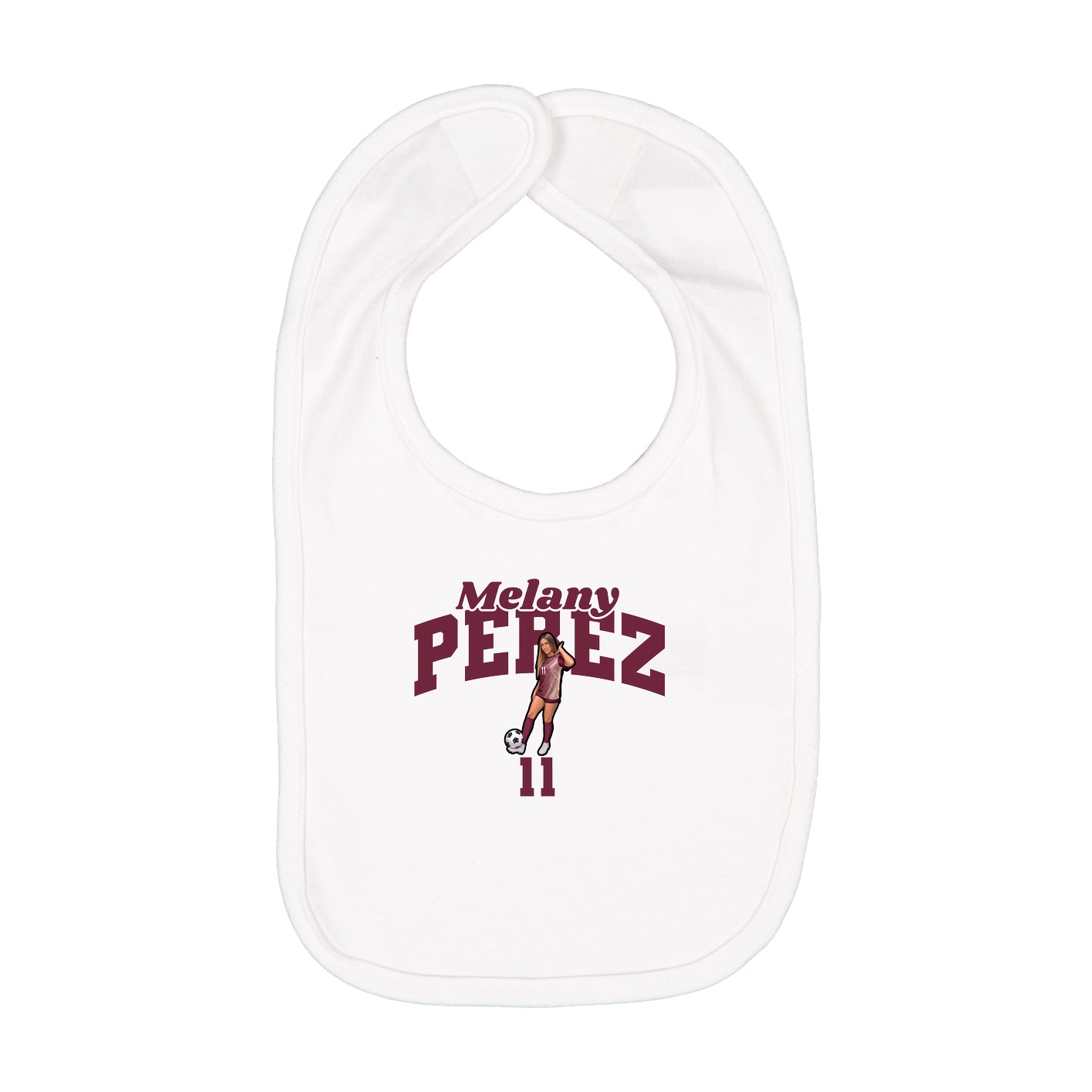 Infant Bib — Signature Arch in White