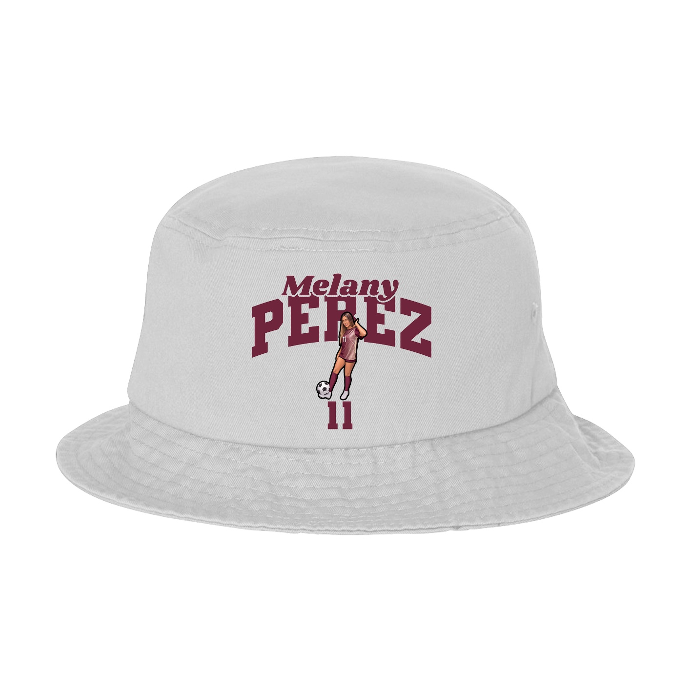 Bucket Cap — Signature Arch in White