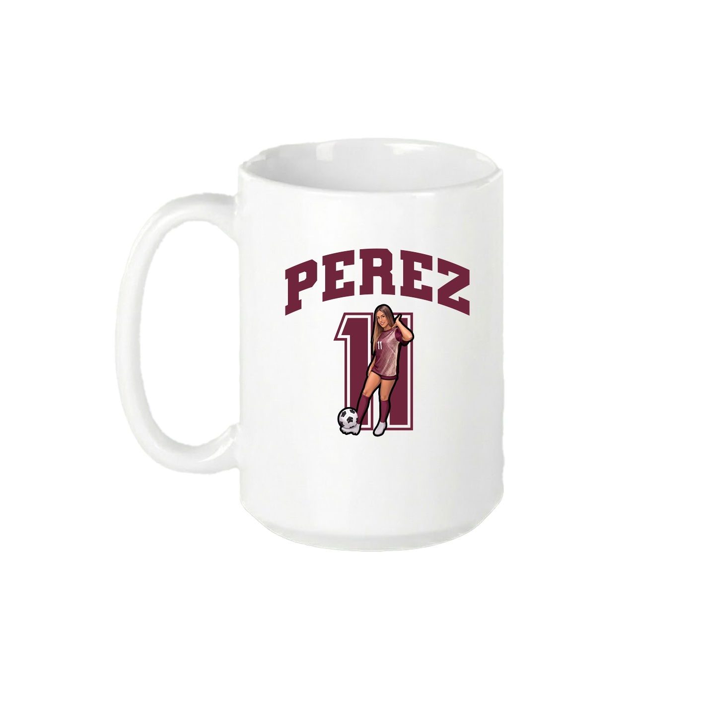 15oz Coffee Mug — Number in White