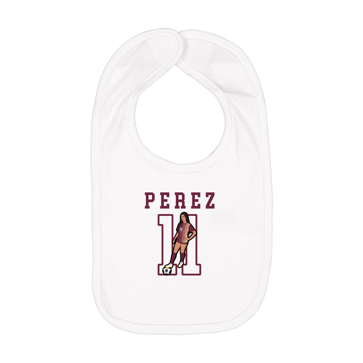 Infant Bib — Shirsey in White