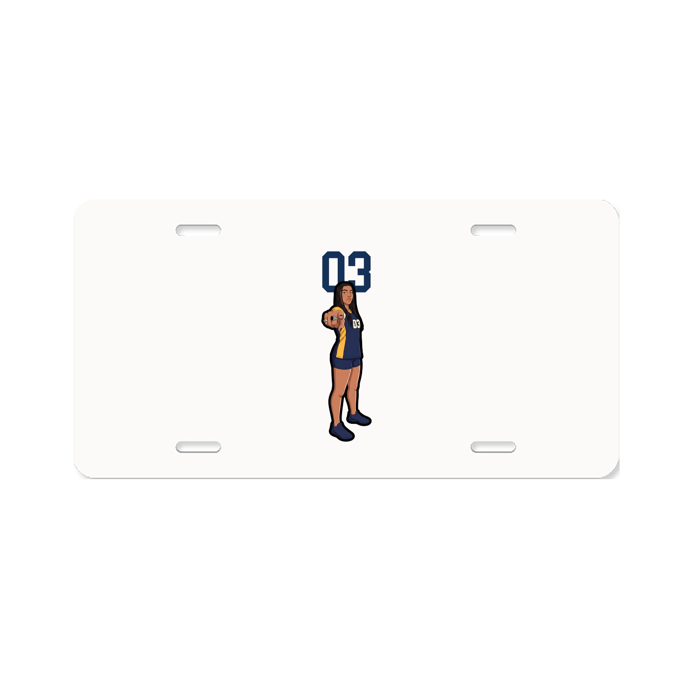 License Plate — Number Top in Classic