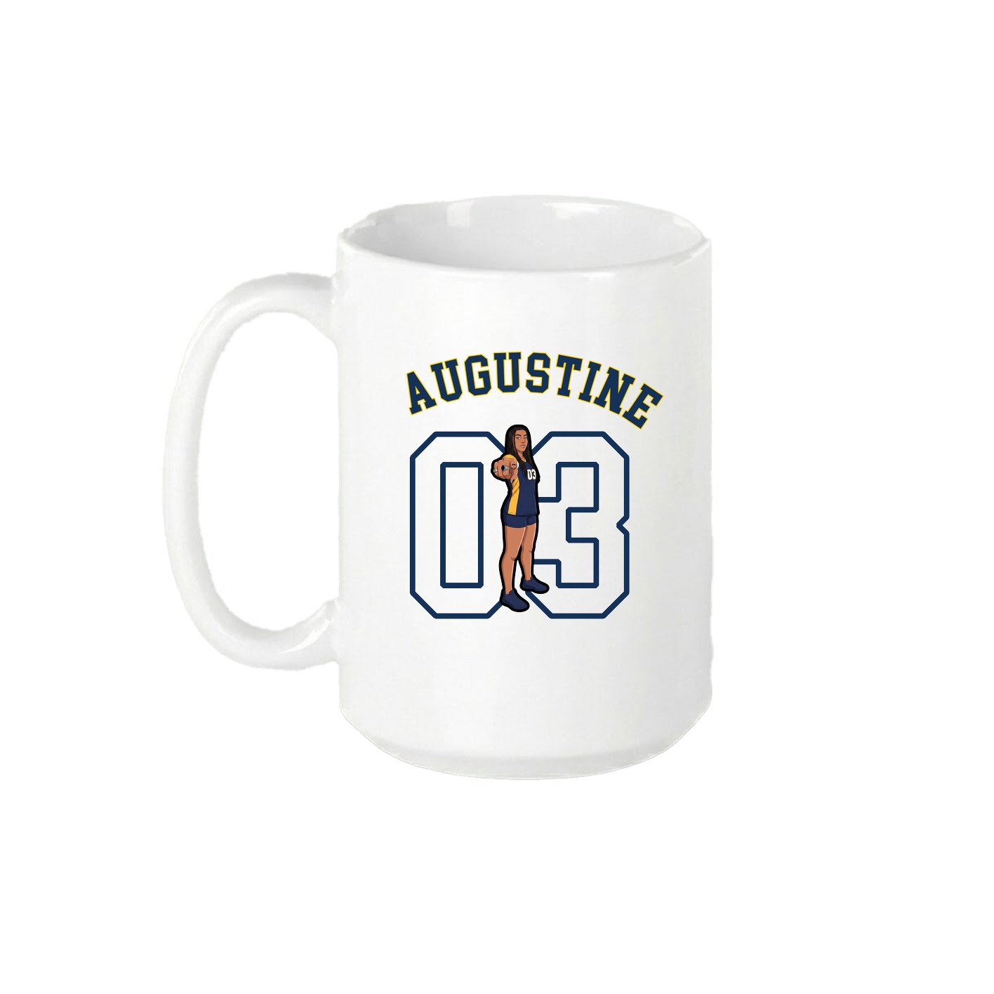 15oz Coffee Mug — Shirsey Arch in White