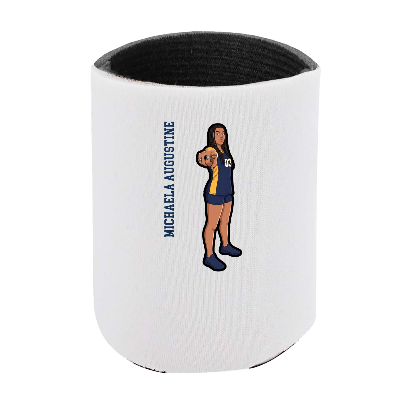 Can Holder — Name Vertical in White