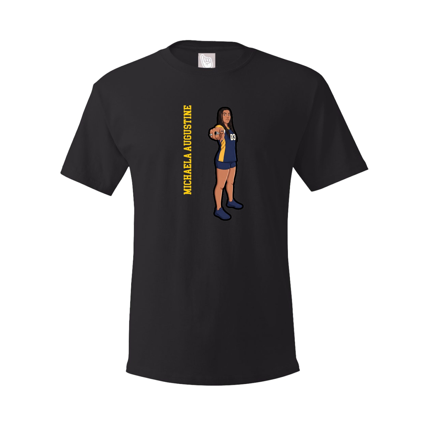 Youth Tee — Name Vertical in Black