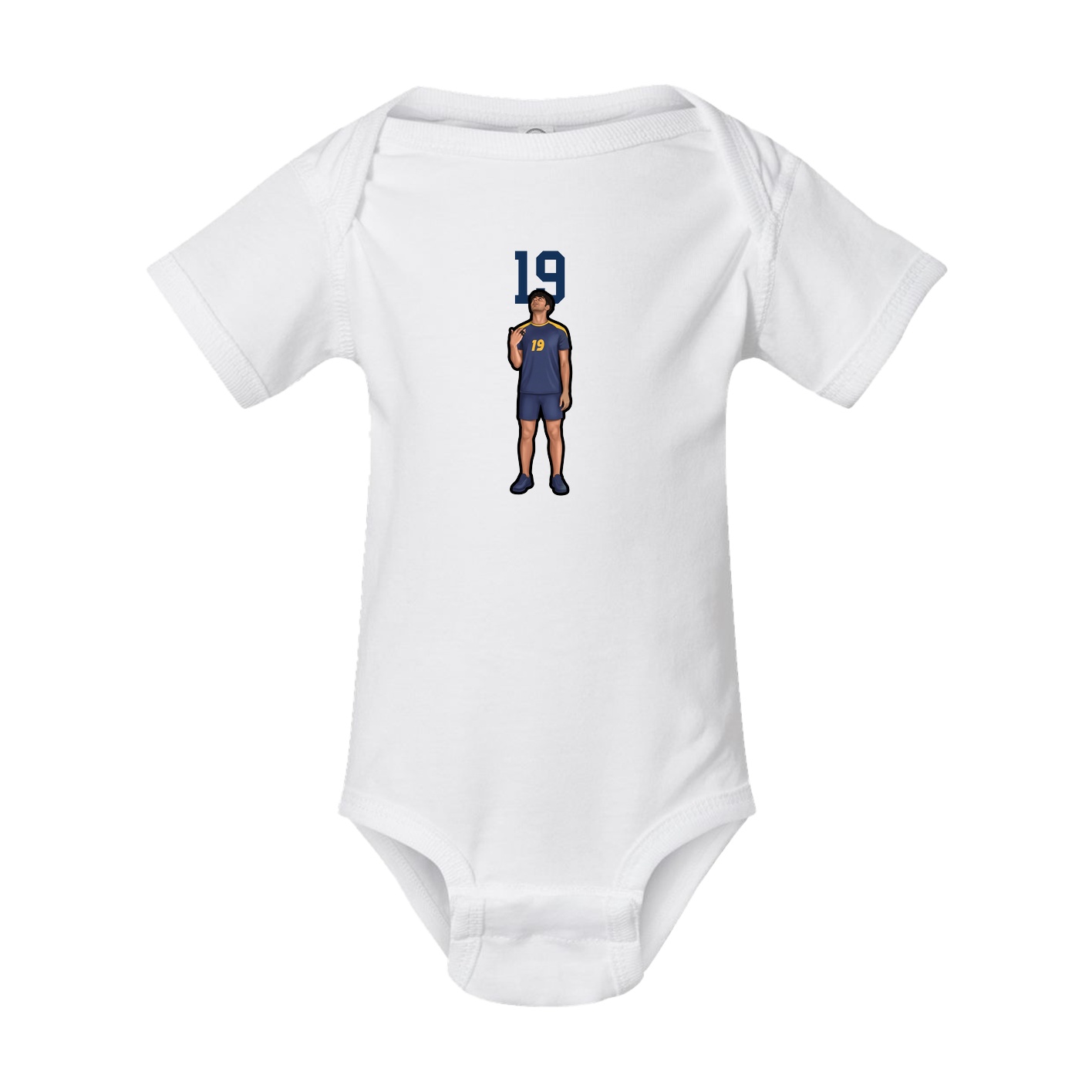 Baby Onesie — Number Top in White