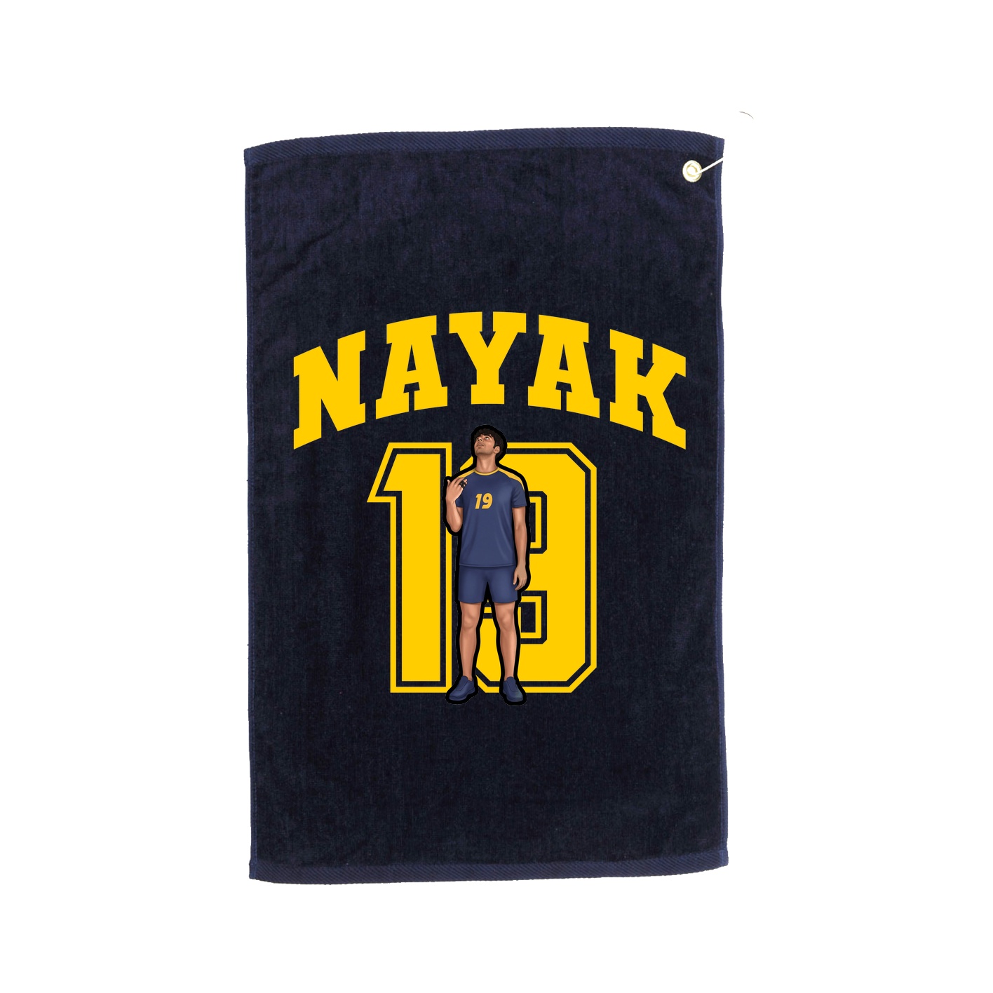 Golf Towel — Number in Navy