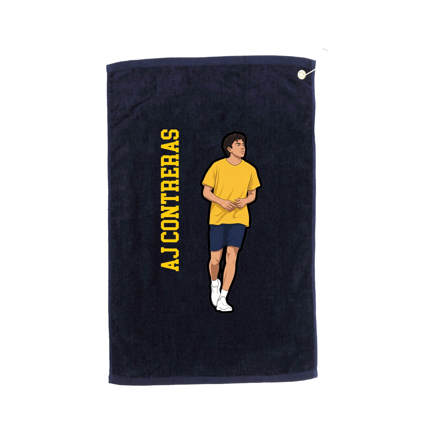 Golf Towel — Name Vertical in Navy