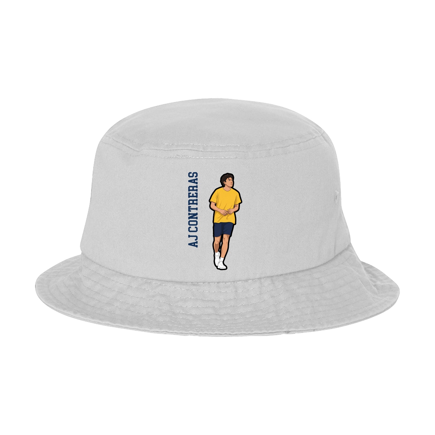Bucket Cap — Name Vertical in White