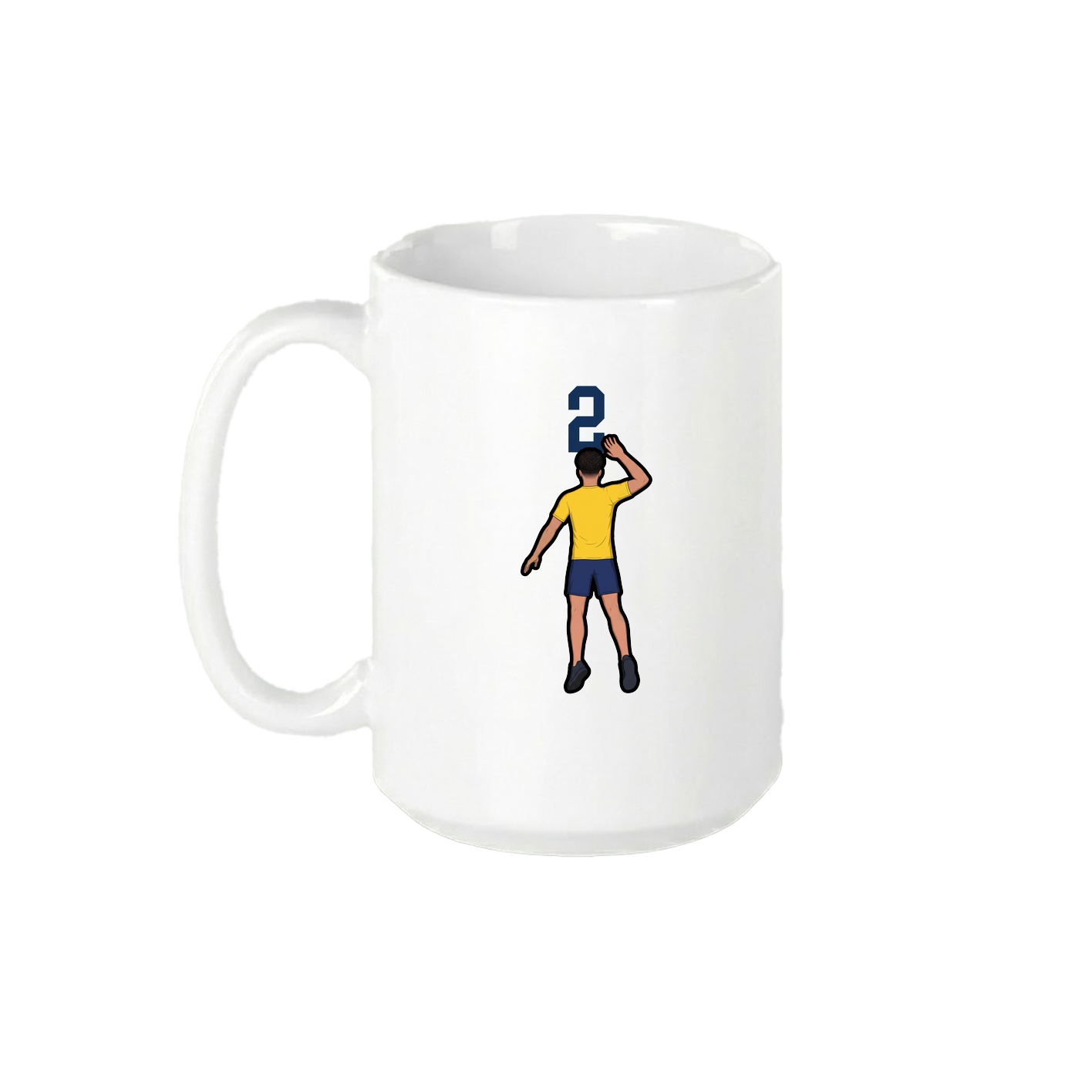 15oz Coffee Mug — Number Top in White
