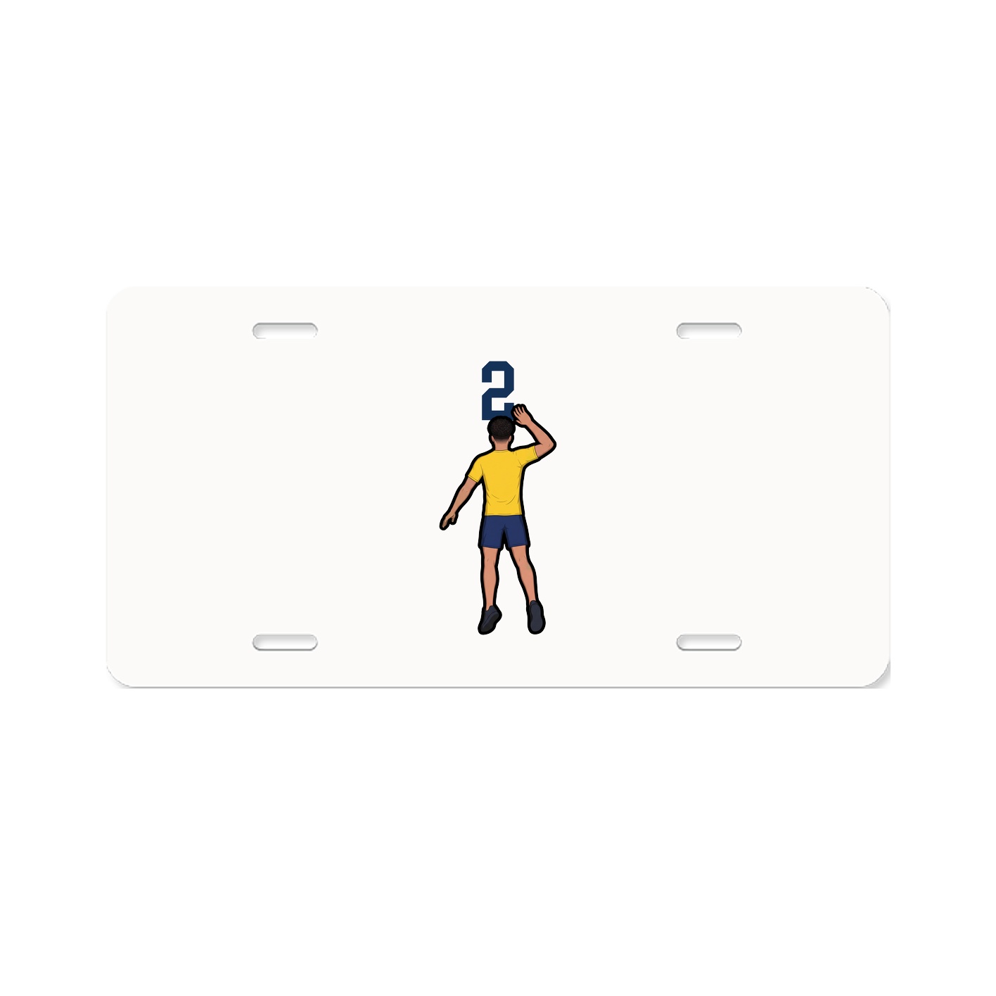 License Plate — Number Top in Classic