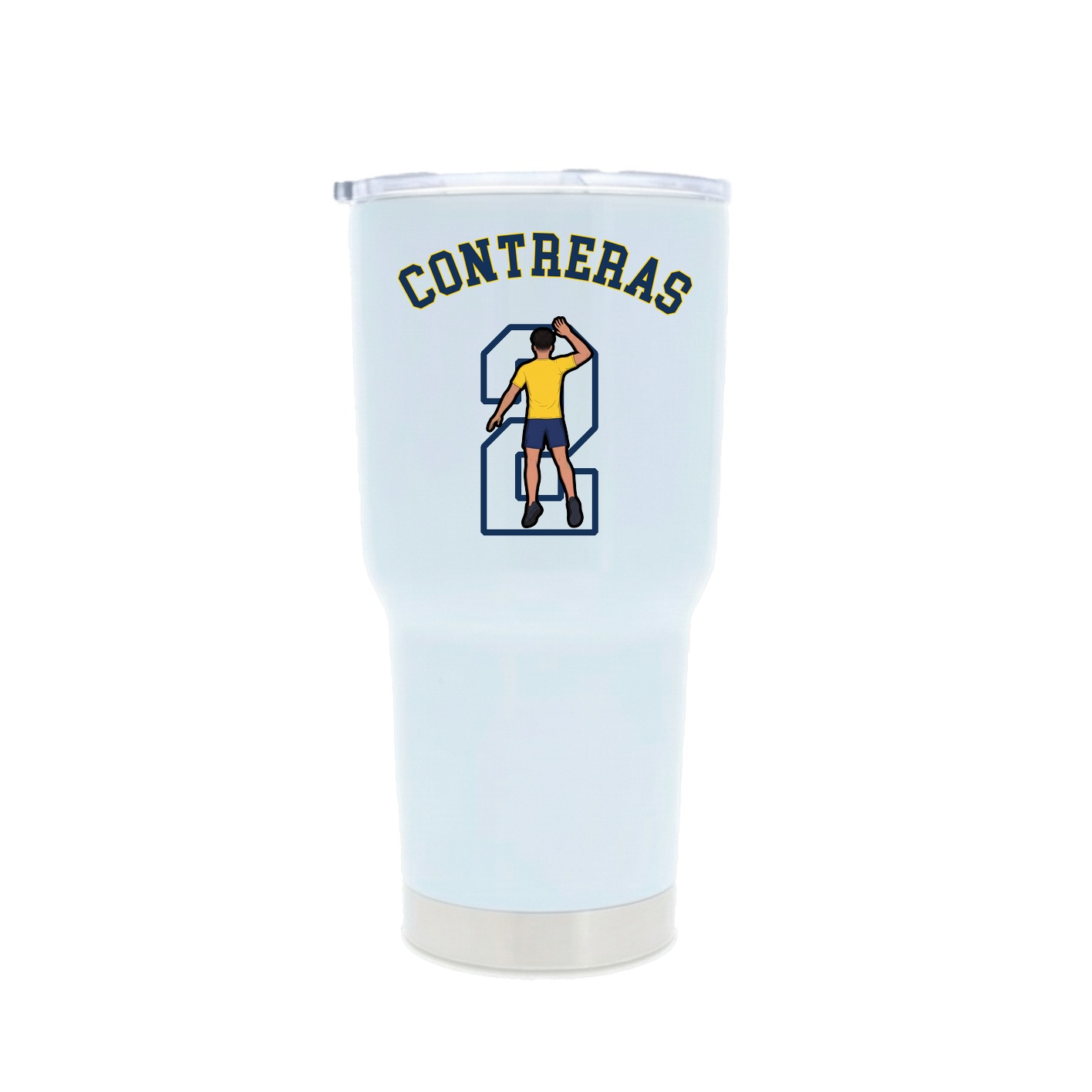 30oz Stainless Steel Tumbler — Shirsey Arch in White