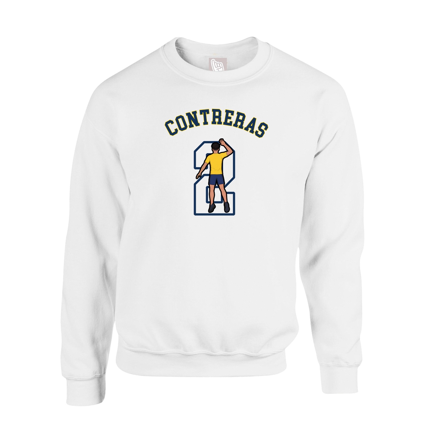 Fleece Crew — Shirsey Arch in White