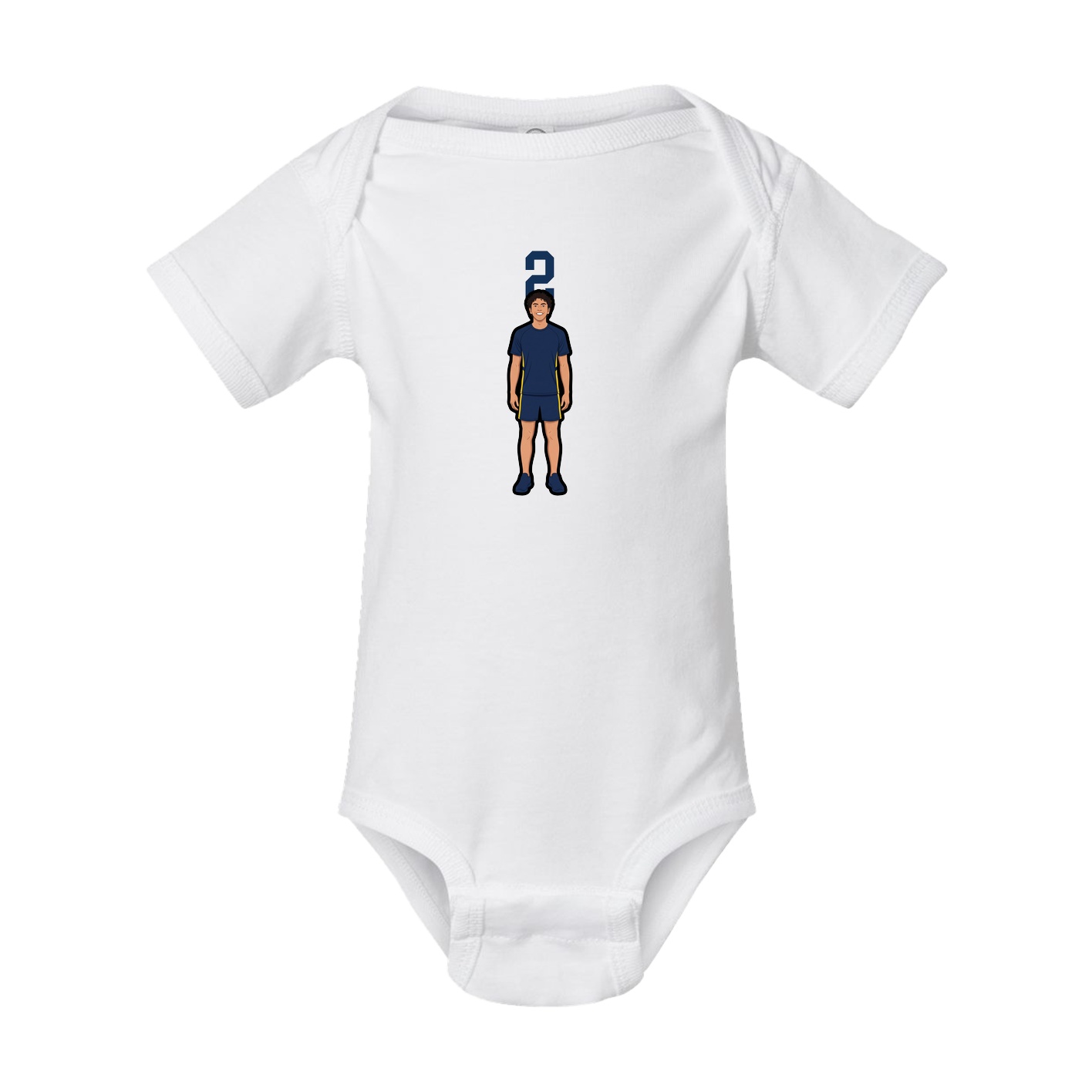 Baby Onesie — Number Top in White