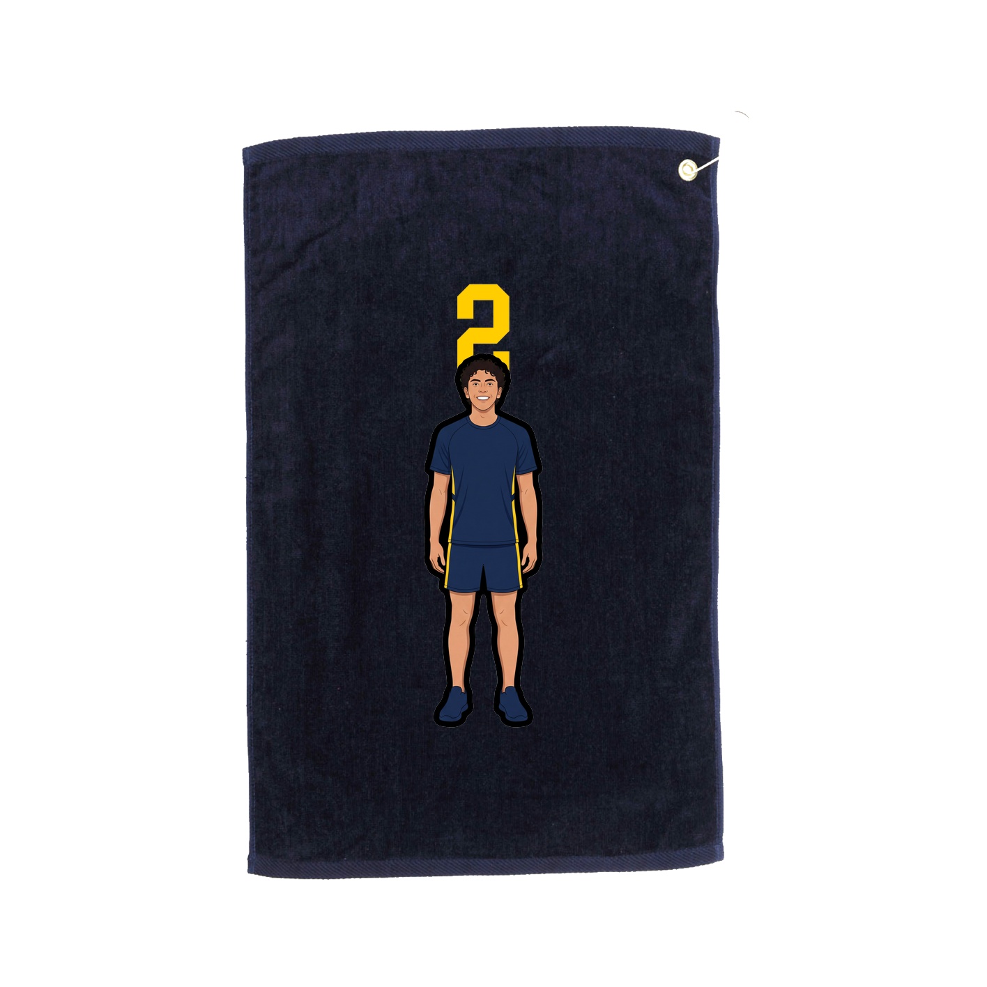 Golf Towel — Number Top in Navy