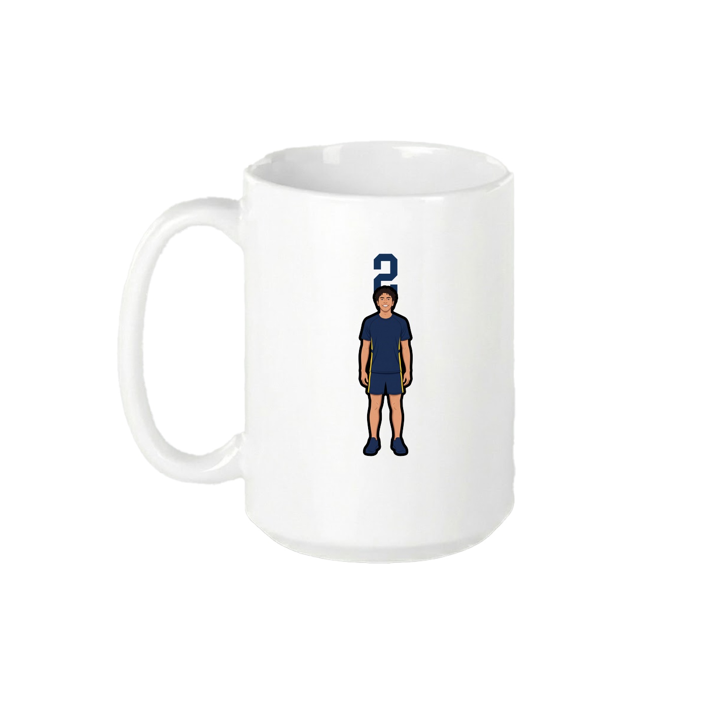 15oz Coffee Mug — Number Top in White