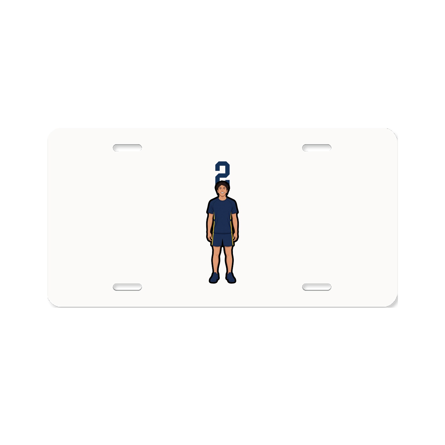 License Plate — Number Top in Classic