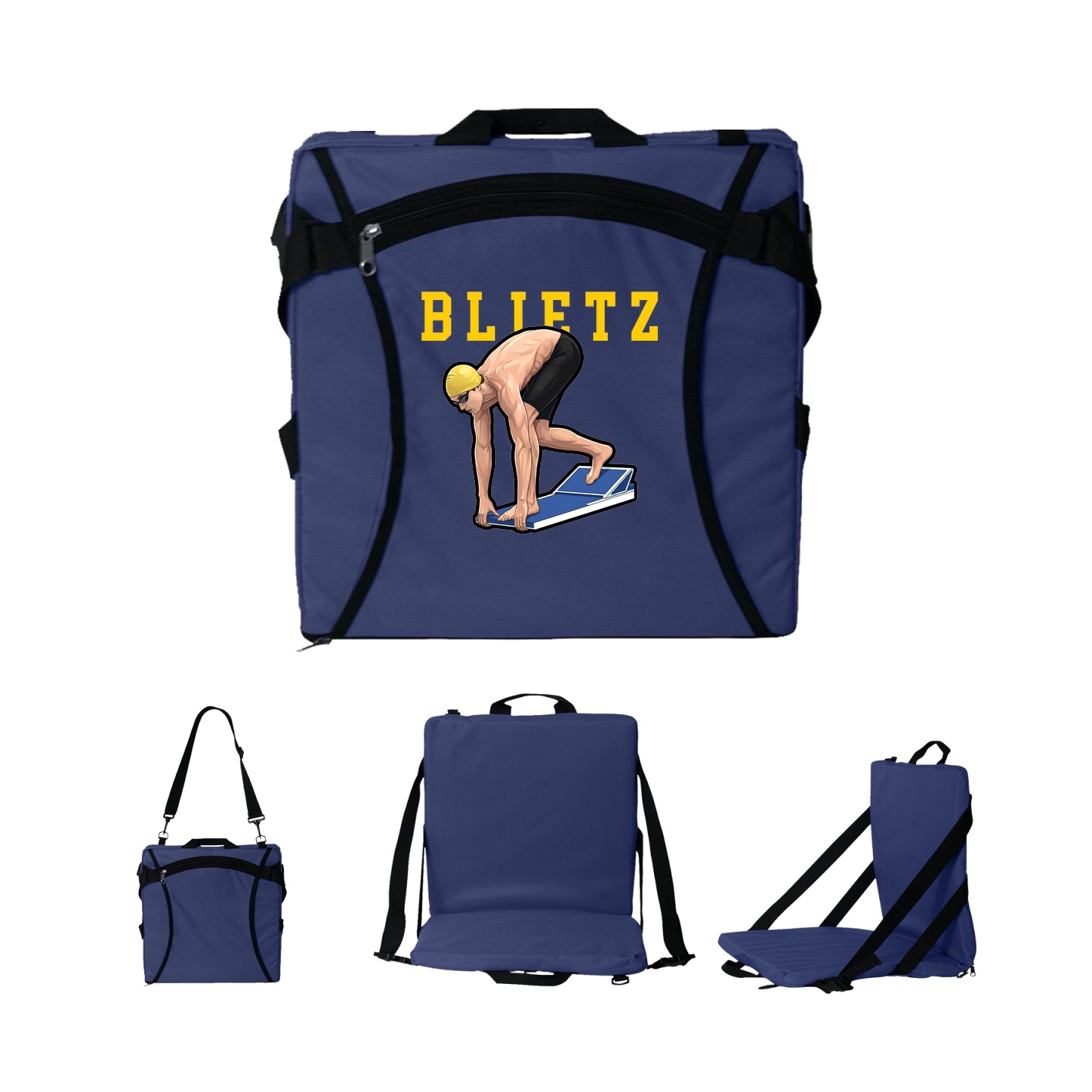 Folding Stadium Seat — Shirsey in Navy