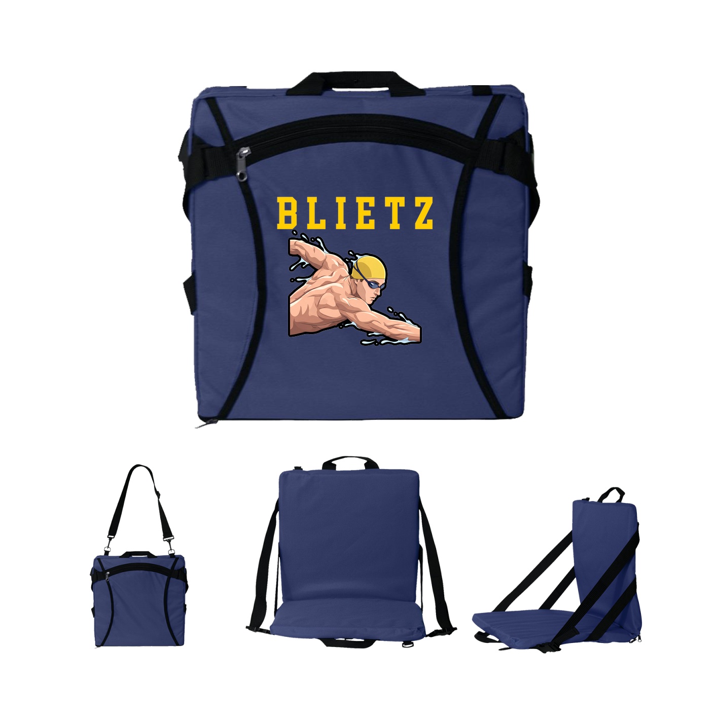 Folding Stadium Seat — Shirsey in Navy