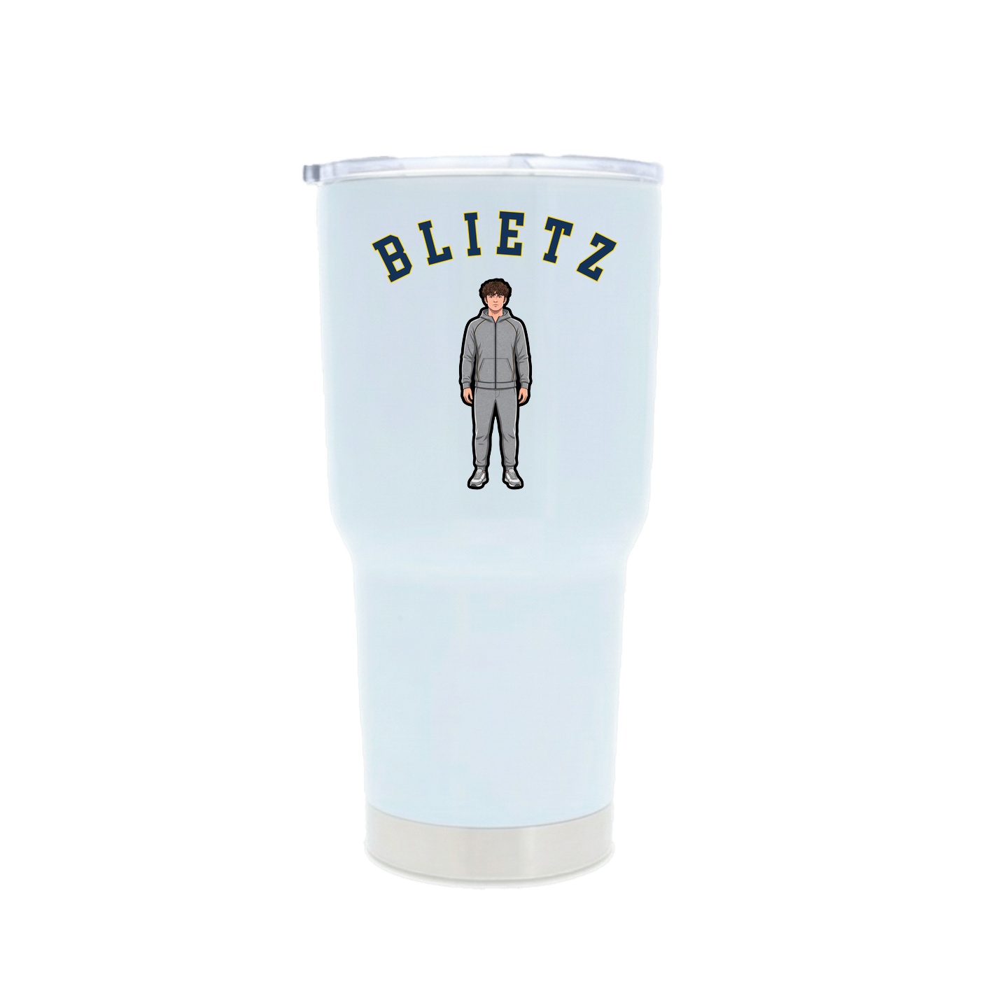 30oz Stainless Steel Tumbler — Shirsey Arch in White