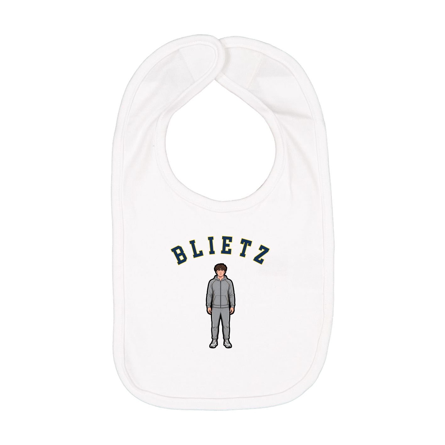 Infant Bib — Shirsey Arch in White