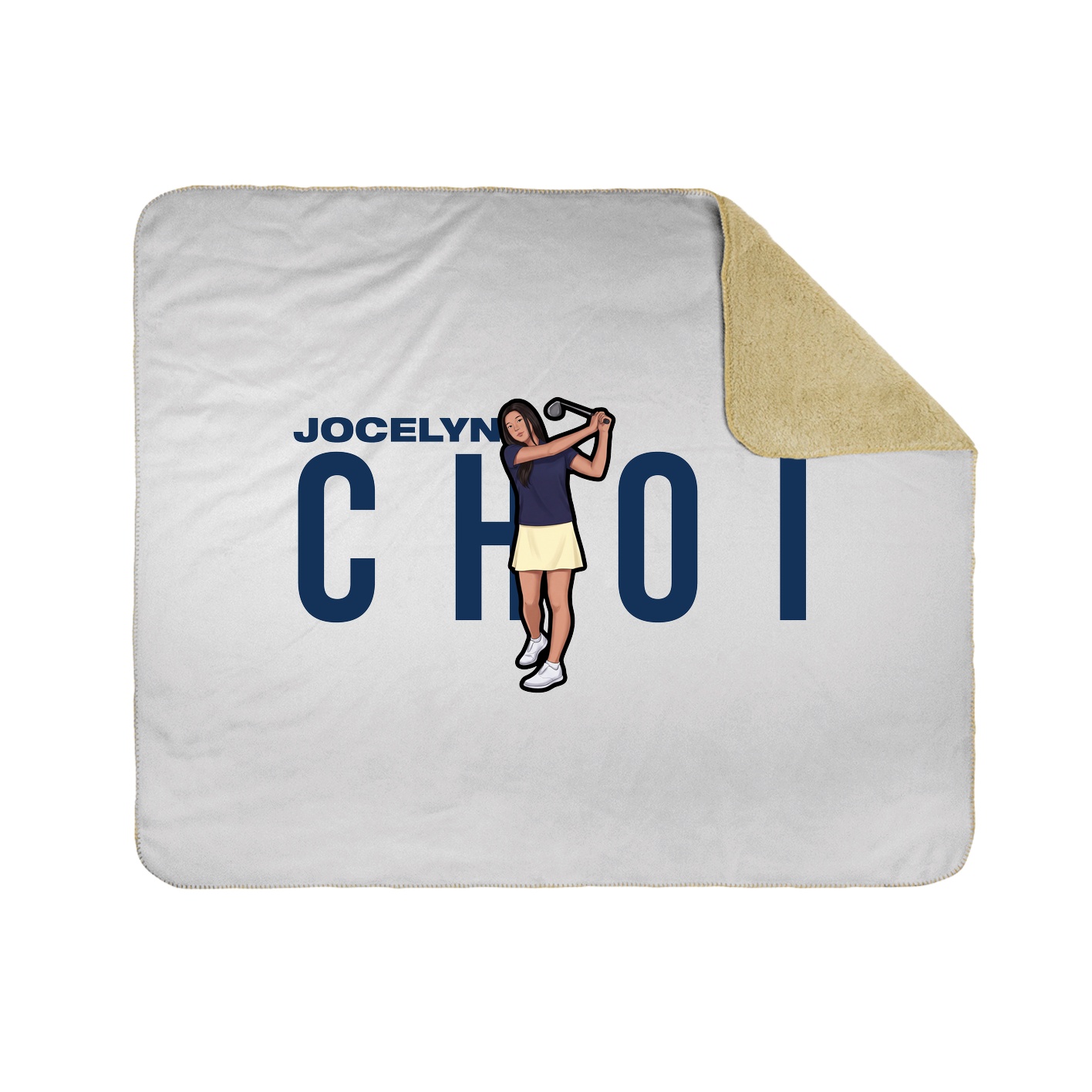 Throw Blanket — Player Name in White