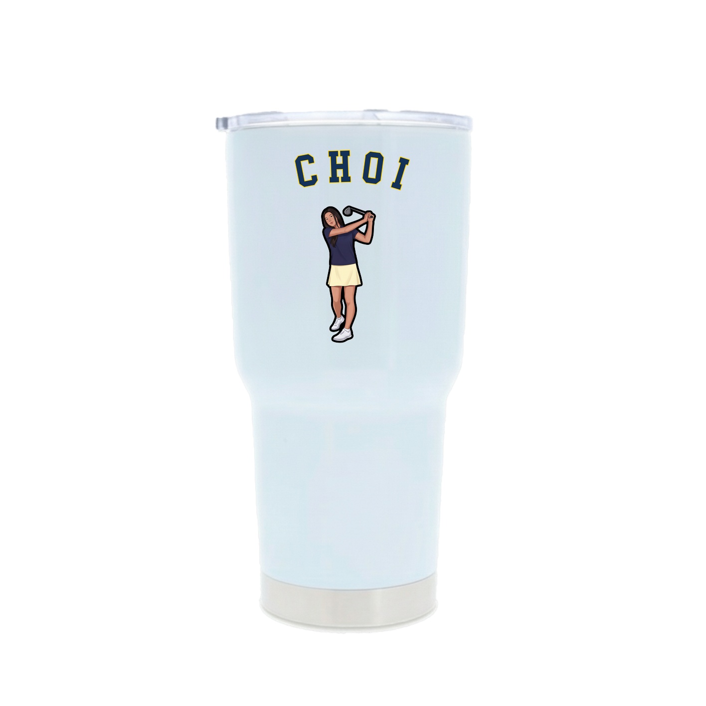 30oz Stainless Steel Tumbler — Shirsey Arch in White