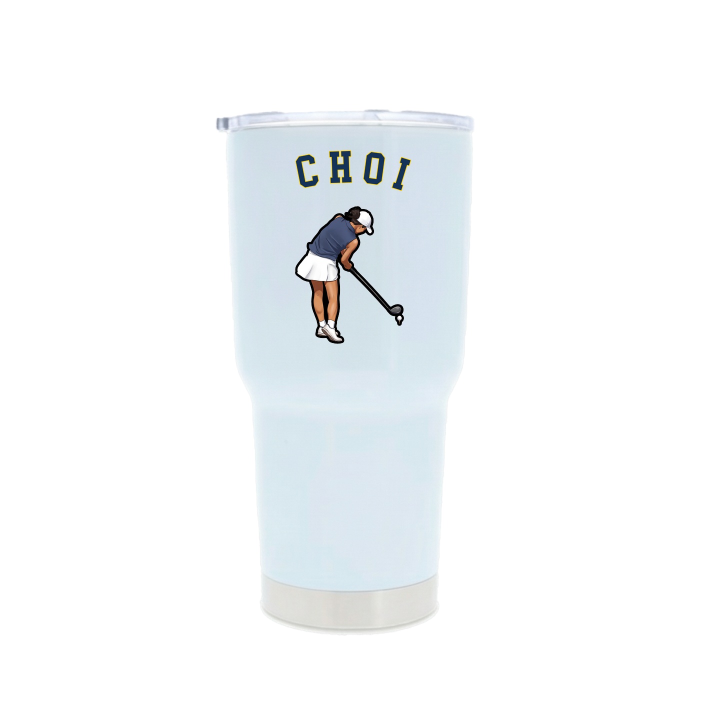 30oz Stainless Steel Tumbler — Shirsey Arch in White