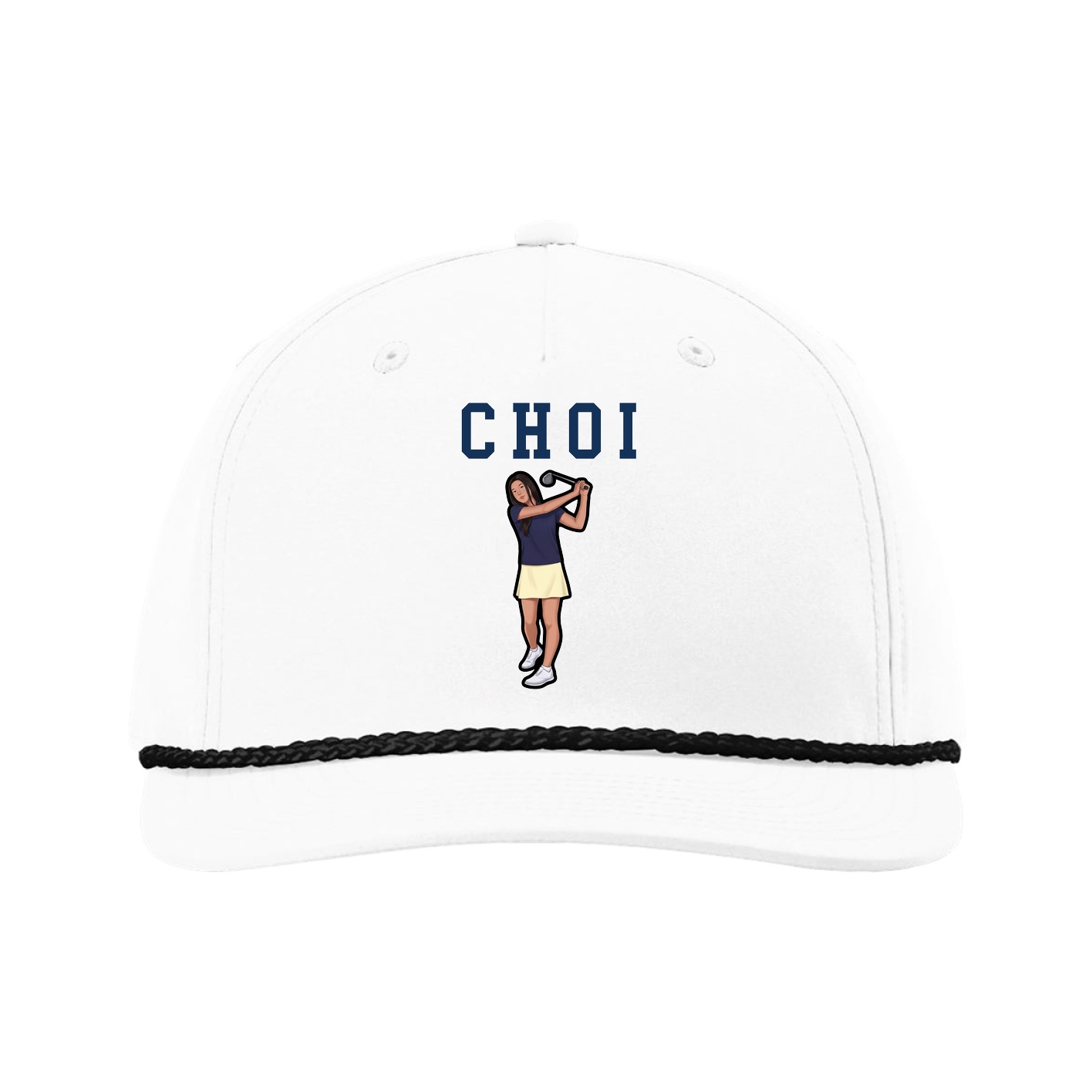 Five-Panel Classic Rope Cap — Shirsey in White